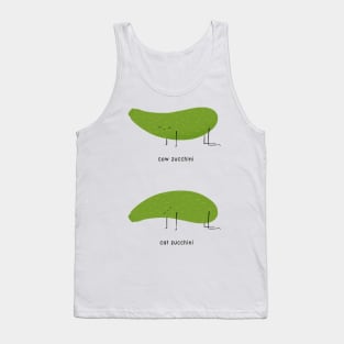 Cow cat zucchini Tank Top